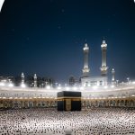 الكعبة المشرفة في المسجد الحرام ليلًا